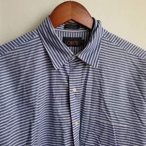 J. Crew Men's Pinstripe Blue Dress Shirt